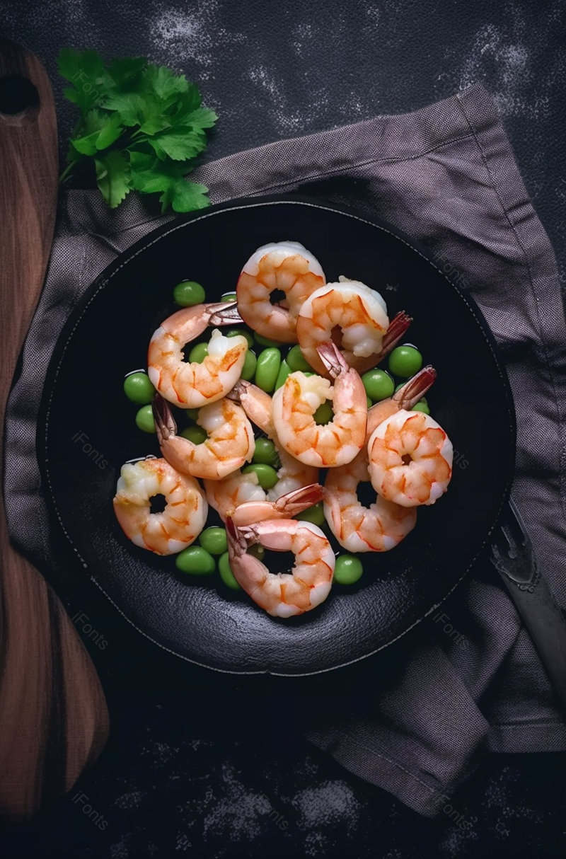 烹饪虾仁前的准备工作摄影图,高清,摄影图,摄影图片,图片大全,摄影图免费下载
